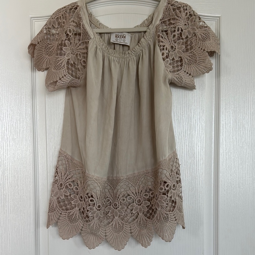 Beige Lace Blouse